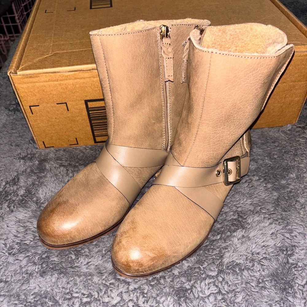 SoftWalk Leather Booties, New, Size-7